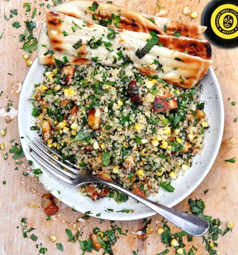 Chipotle Honey Halloumi Couscous Salad