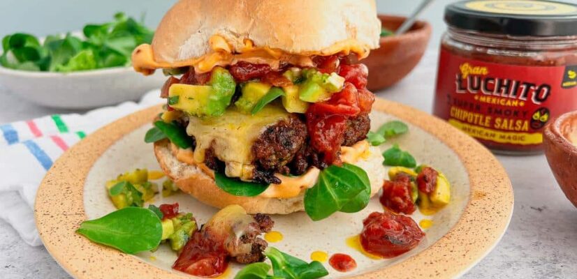 Mexican Burger finished dish