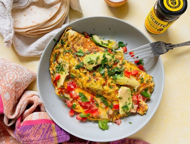 Mexican Omelette finished dish