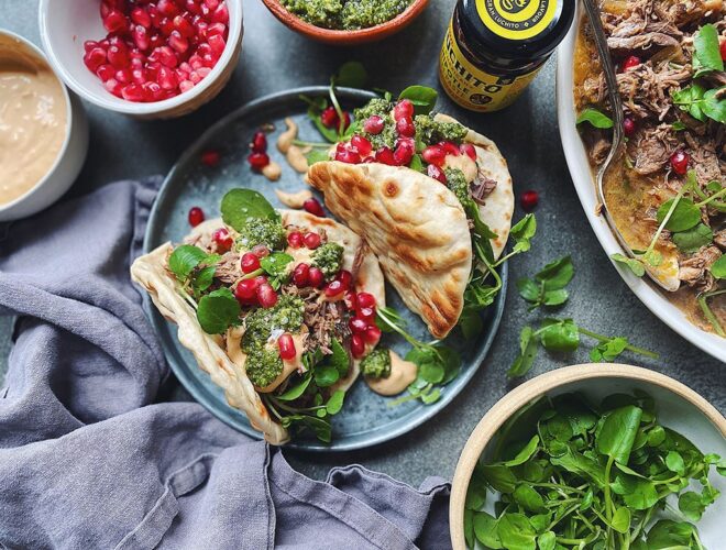 Pulled Lamb Flatbreads