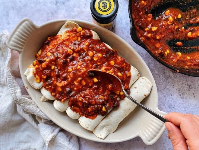 chicken enchiladas recipe prep step - how to make enchiladas