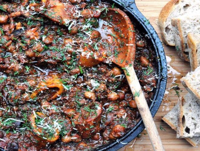 Squid and Chorizo Seafood Bake