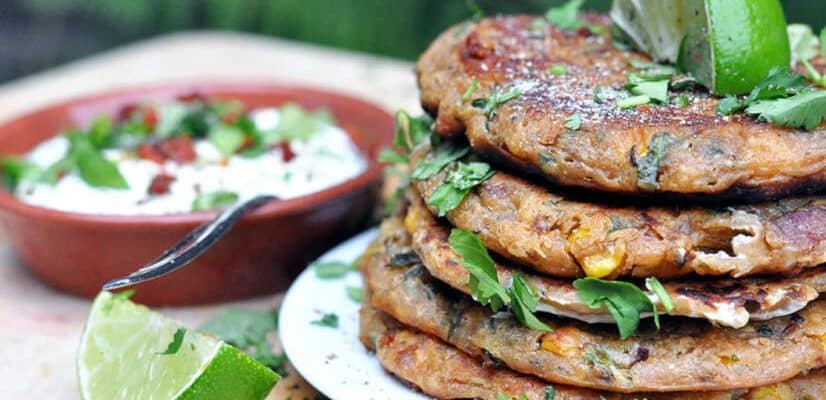Chorizo & Corn Pancakes - chorizo and corn pancakes
