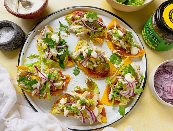 Mexican Street Food Recipes featuring Chicken Tostadas