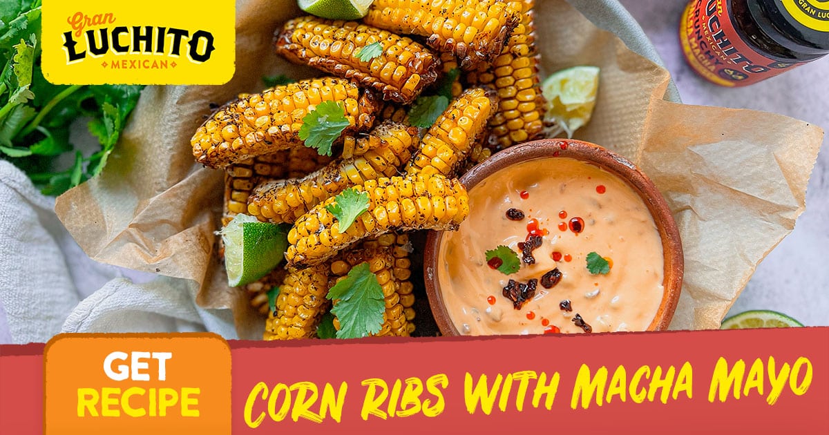 BBQ Sides - Corn ribs with macha Mayo