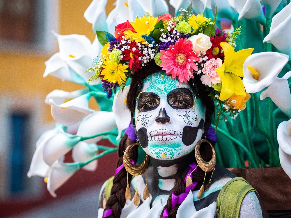 skull day of the dead celebration