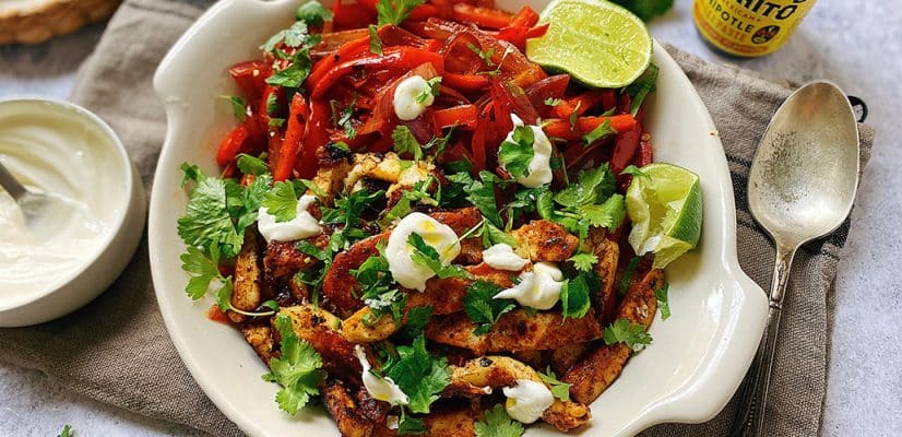 Halloumi Fajitas finished dish