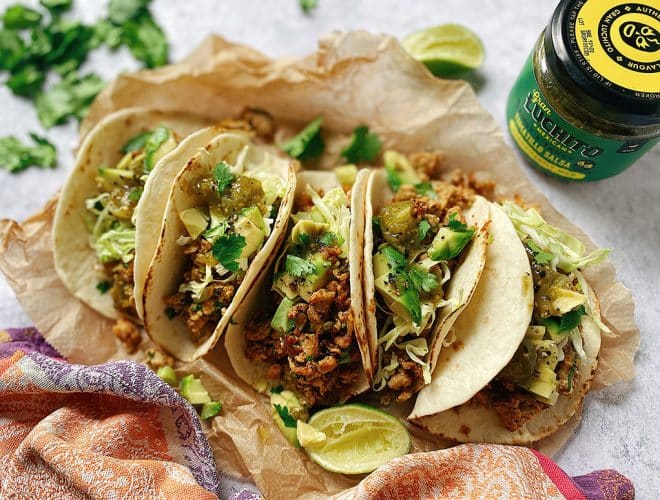 turkey mince tacos finished dish