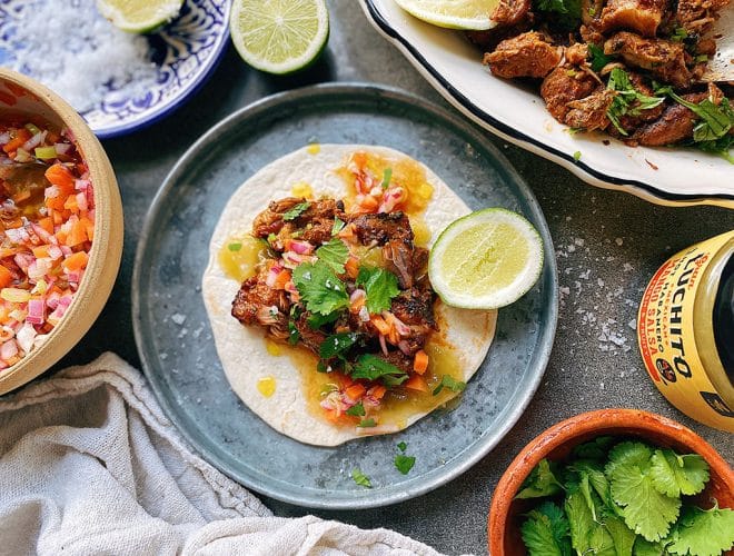 Carnitas prep step - authentic mexican food - Traditional Mexican