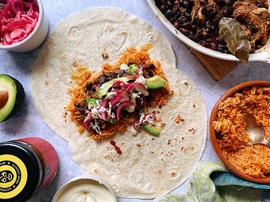 How to make Burritos - Pulled Pork Burrito