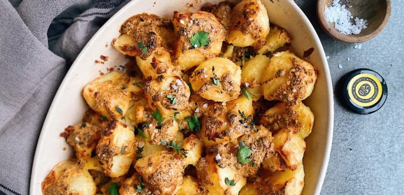 Mexican Roast Potatoes finished dish