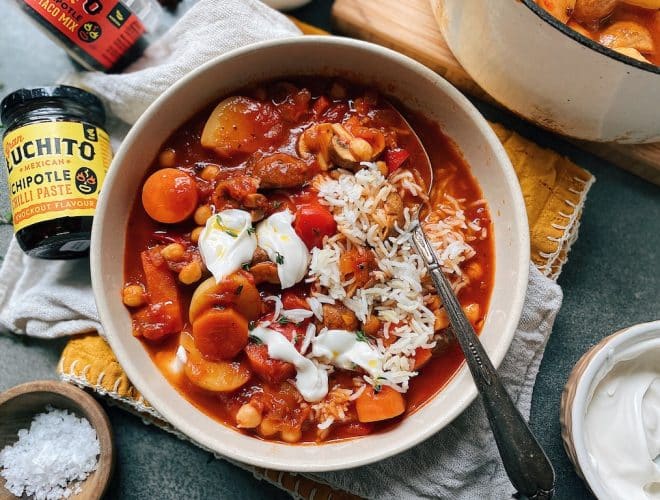 Vegan Mexican Stew finished dish