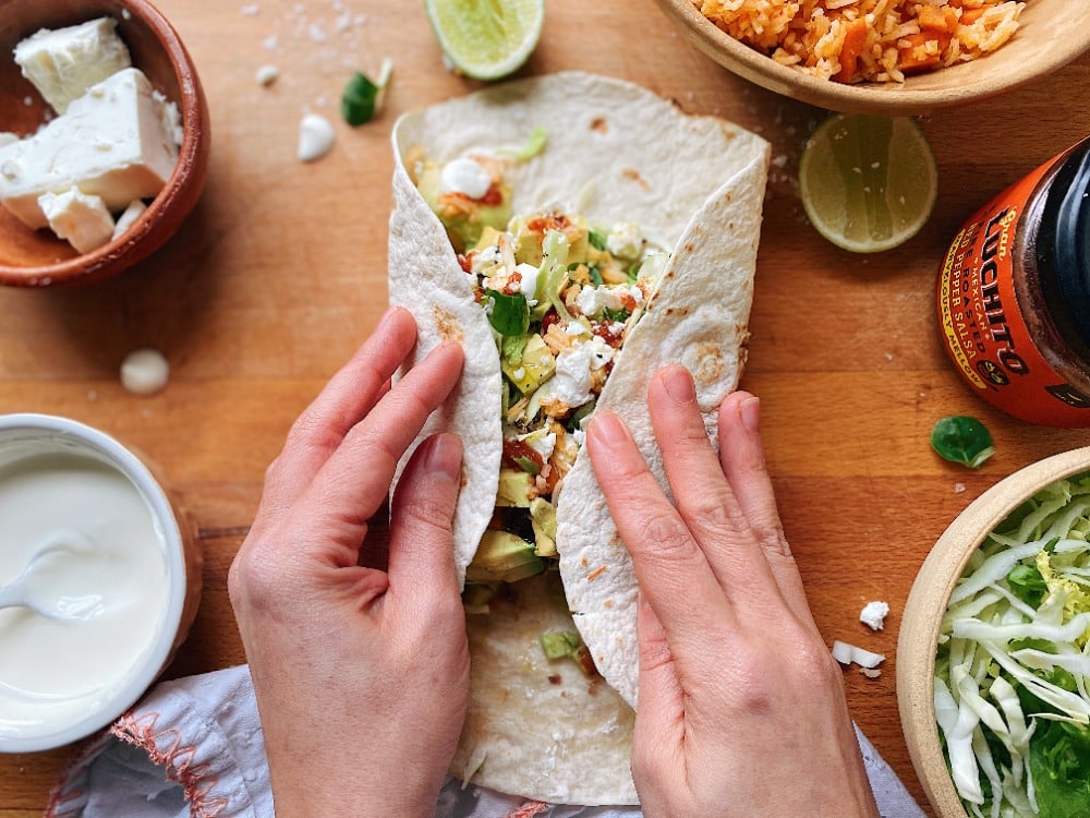 What To Serve With Nachos - Black Bean Burrito