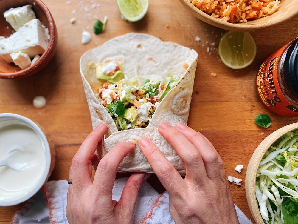 What To Serve With Nachos - Black Bean Burrito