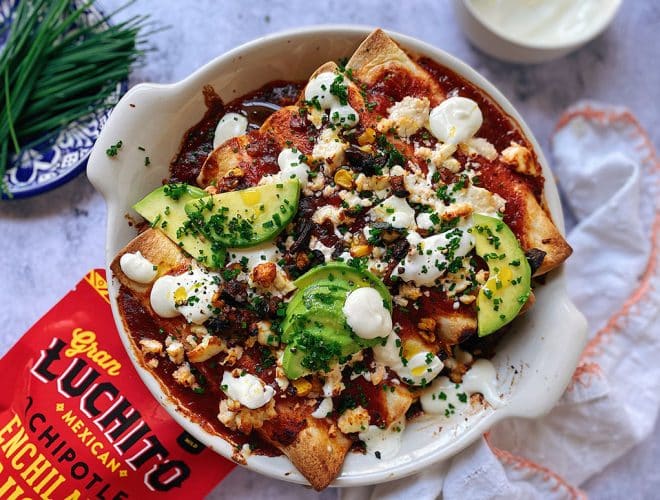 Mexican food with Vegetarian Enchiladas, Mexican recipes