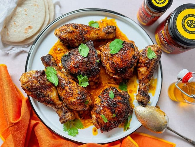 Pollo Asado finished dish - Traditional Mexican