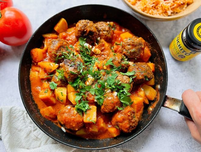 Mexican Meatballs finished dish