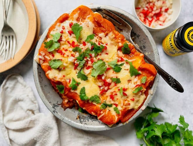 Turkey Enchiladas finished dish