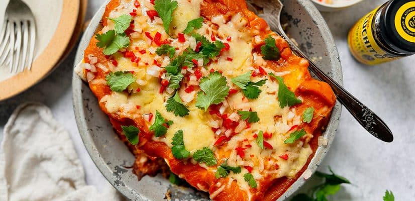 Turkey Enchiladas finished dish