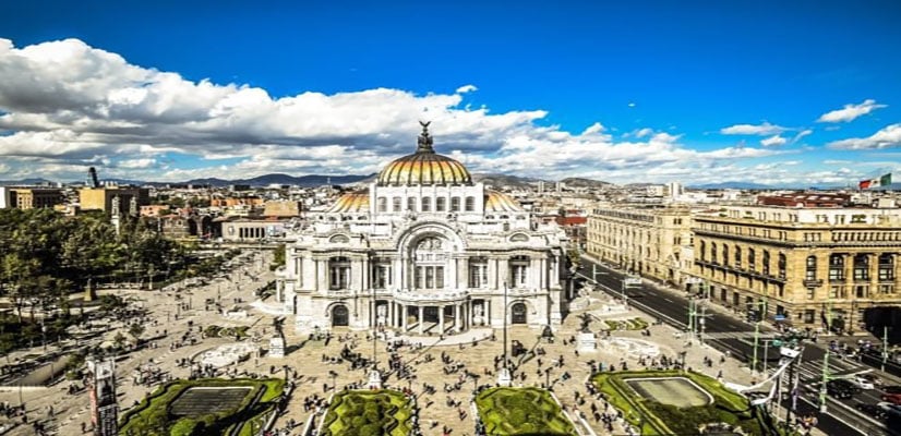Belles Artes Mexico City church