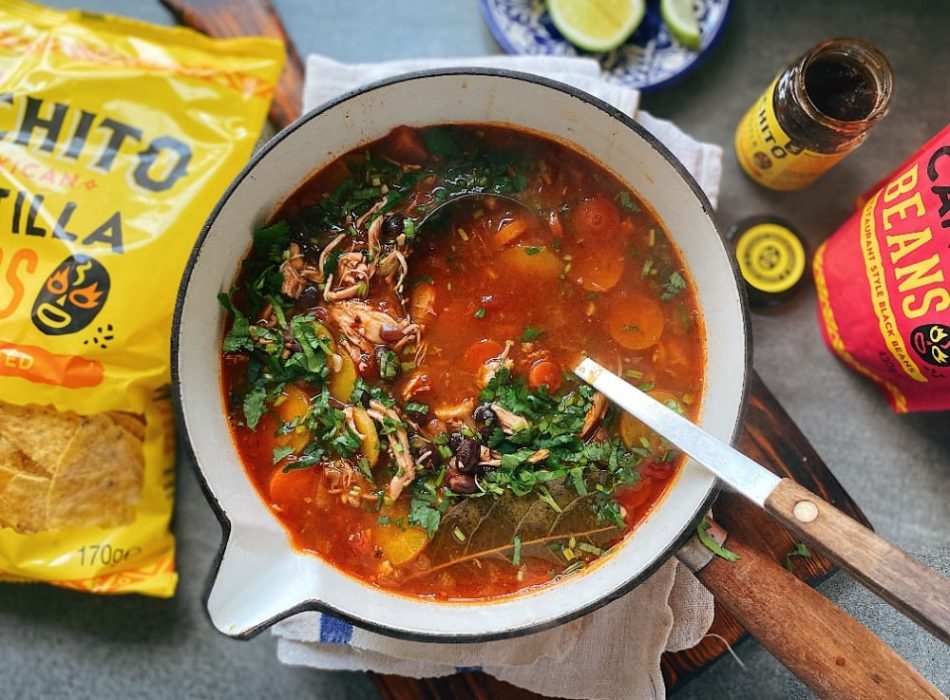 Mexican Meals on a Budget - Chicken Bean Chipotle Soup Prep step