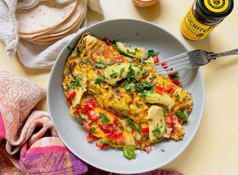 Mexican Meals on a Budget - Mexican Omelette finished dish