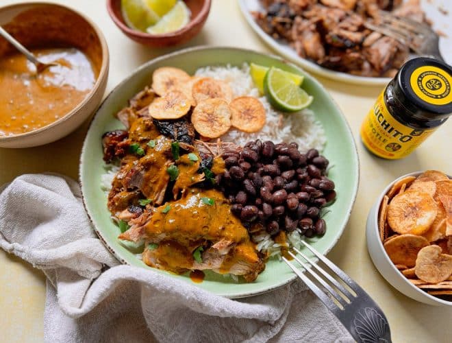 finished dish of cuban pork