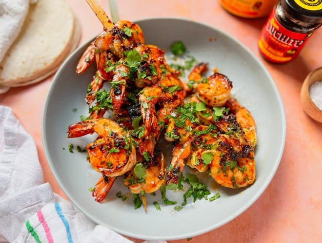 Grilled Shrimp finished - Mexican BBQ