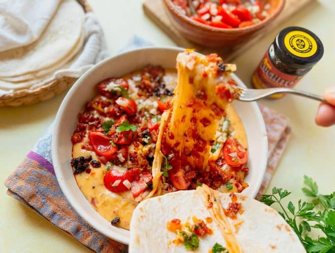 Mexican Dinner Party featuring Queso Fundido - Mexican Snacks