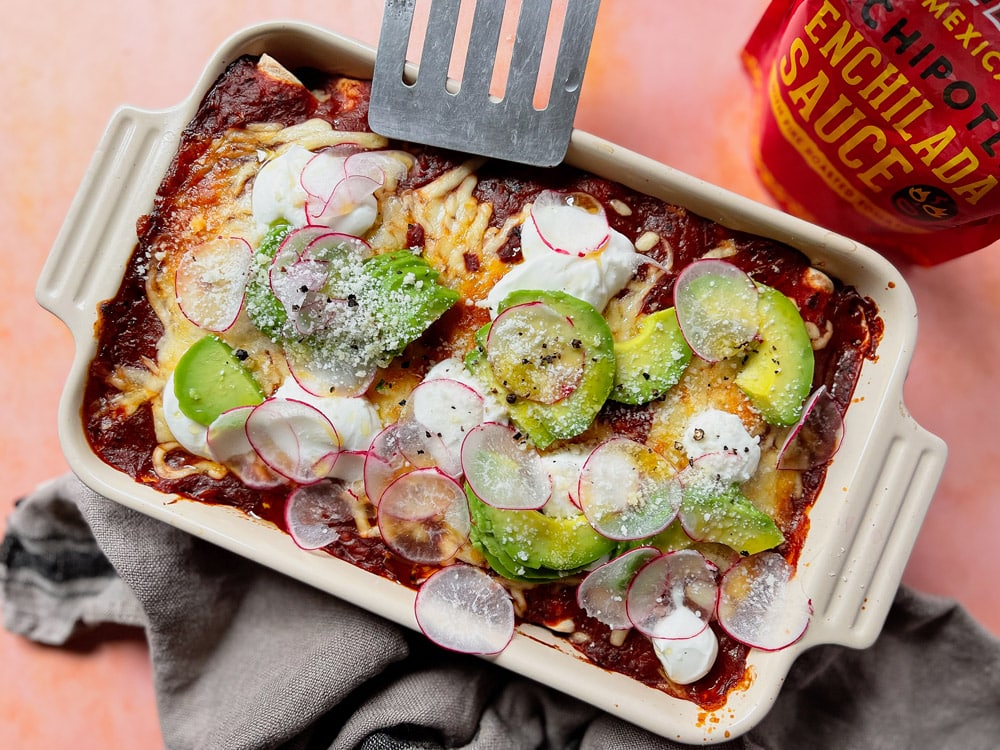 Sweet Potato Enchiladas finished dish