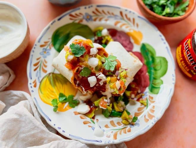 Air Fryer Burrito finished dish