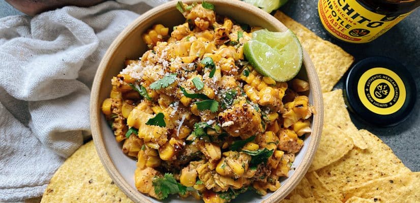 Mexican Corn finished dish -BBQ Sides