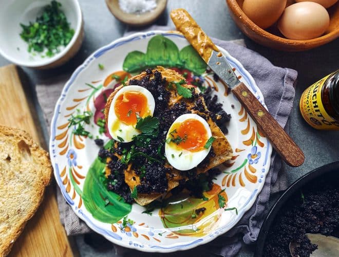 Black Pudding Breakfast finished dish