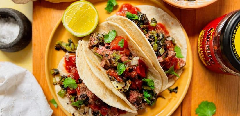 Mexican food - Tacos Al Carbon Finished dish - Mexican Starters