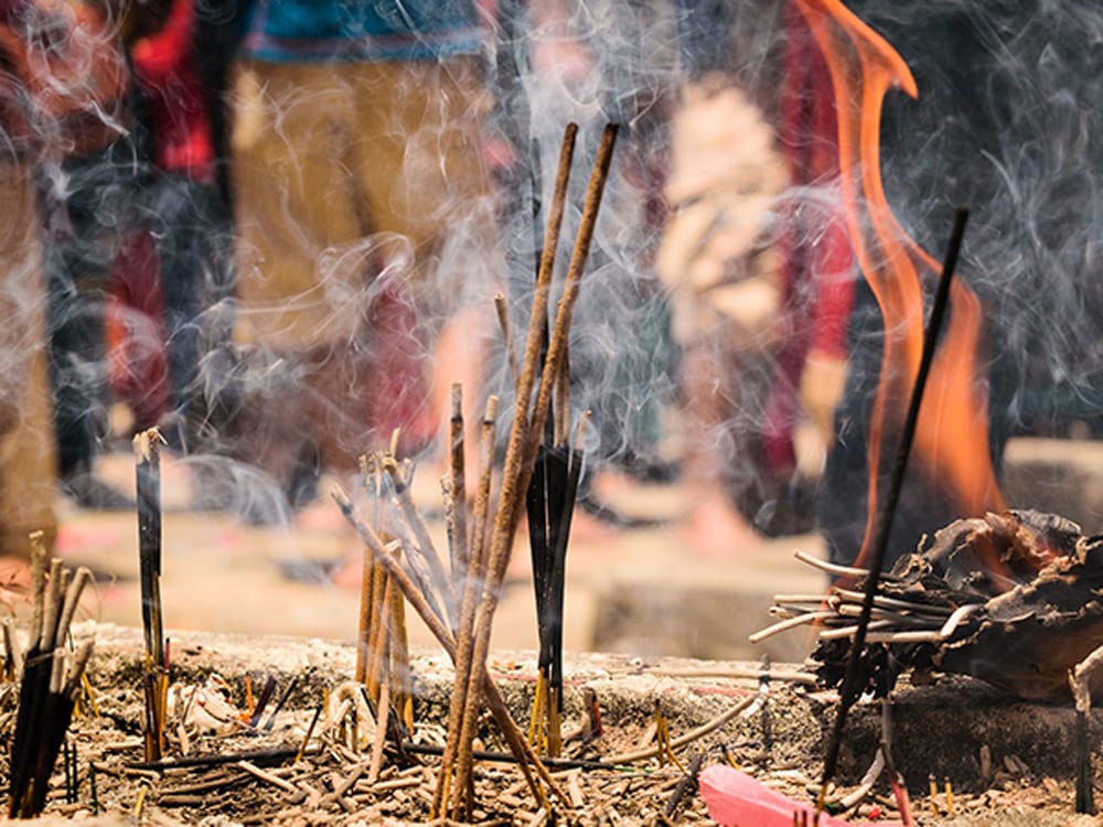 Day of the Dead incense burning
