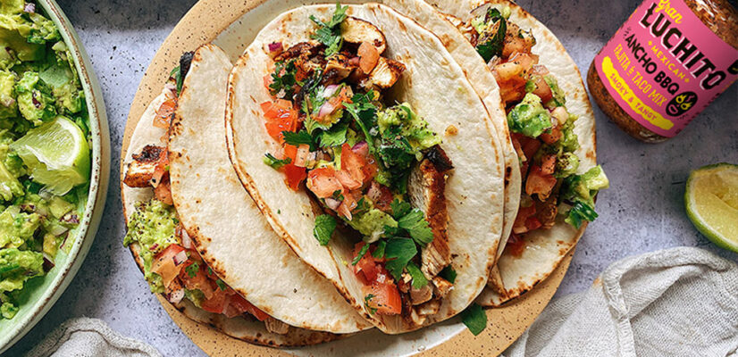Easy Mexican Recipe - Chicken Tacos finished dish - What to serve with tacos