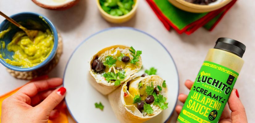 What to serve with burritos - Black Bean Burrito finished dish