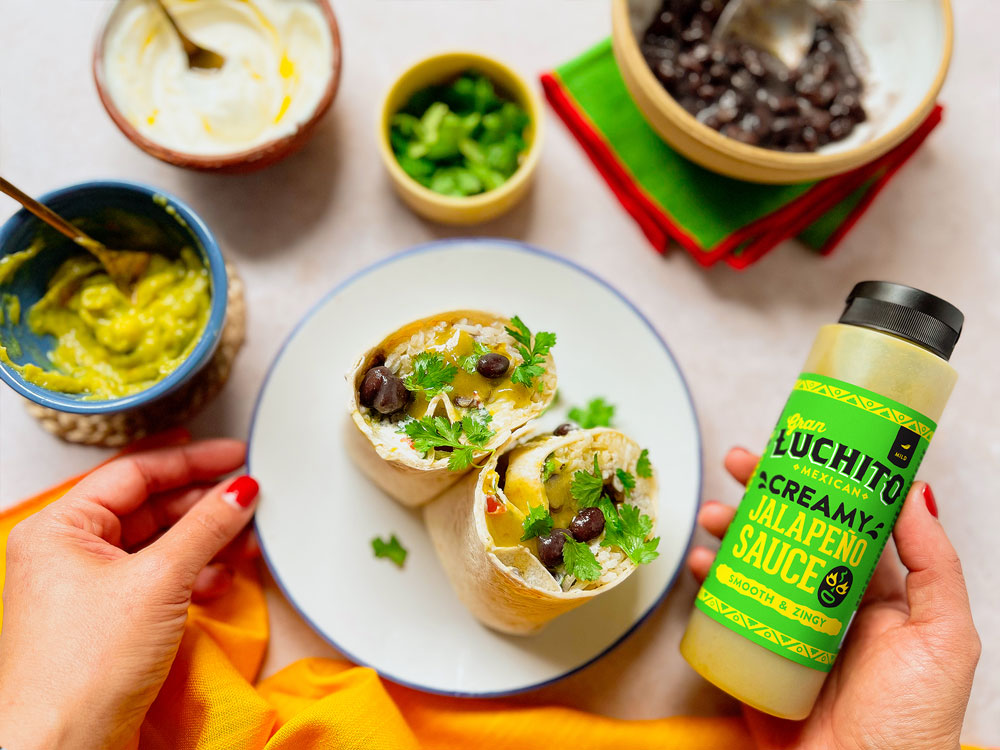 How to make Burritos - Black Bean Burrito finished dish