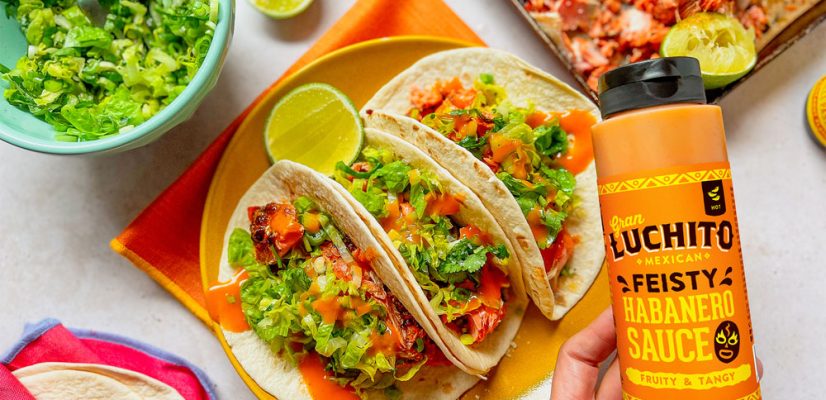 Gran Luchito Feisty Habanero Sauce - Tacos recipe - Salmon Tacos finished dish - Mexican Summer Recipes - How To Make Tacos - What To Serve With Tacos