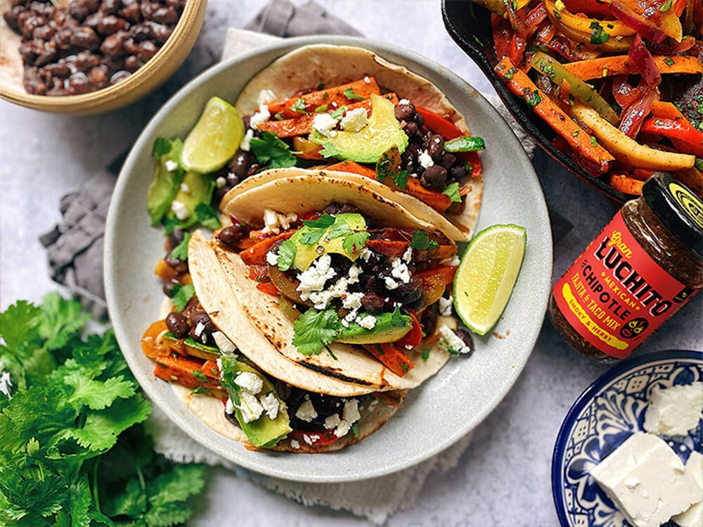 Vegetarian Fajitas finished dish