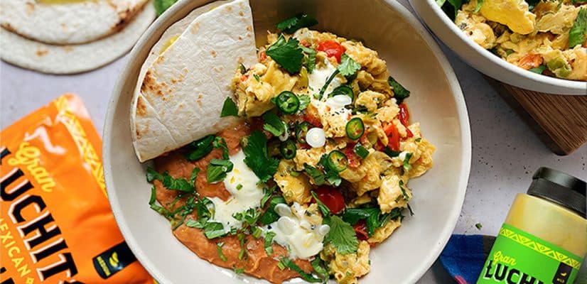 Scrambled eggs finished dish