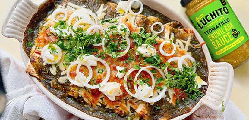 seafood enchiladas finished dish