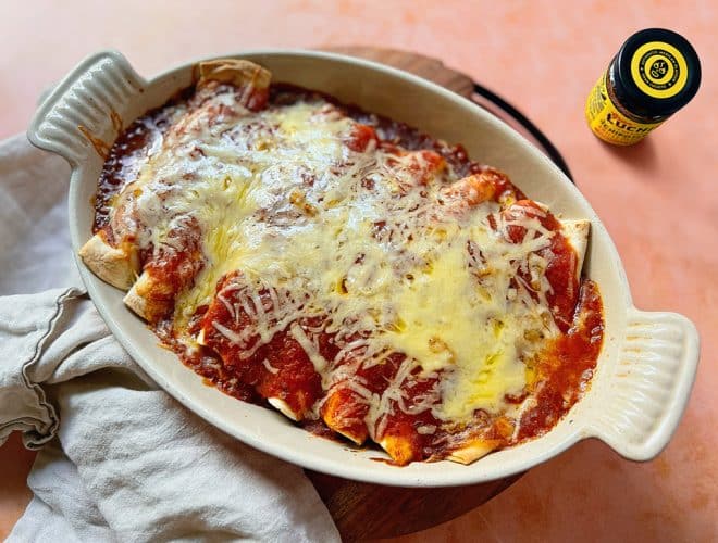 Cheese Enchiladas finished dish
